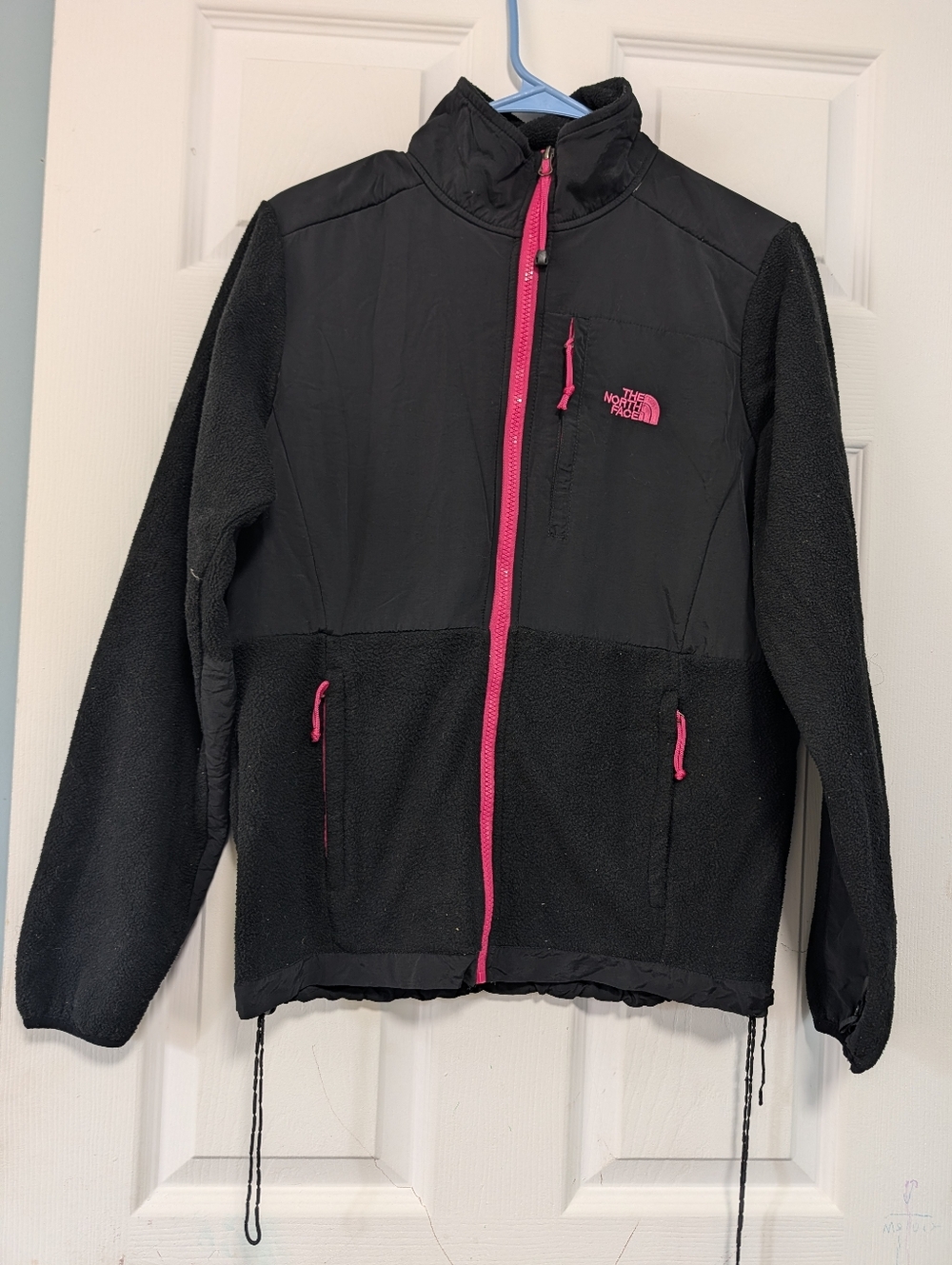 The North Face Kids' Black Fleece Jacket with Pink Accents Womens Siz M